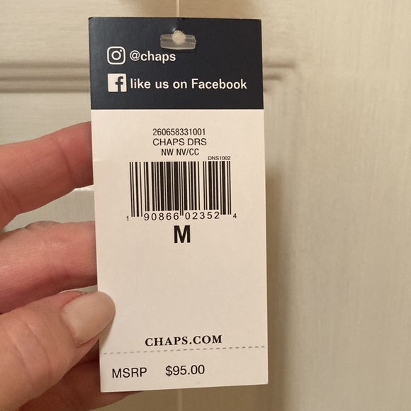 Chaps color block dress, lined, medium, white and black, NWT - Picture 8 of 11